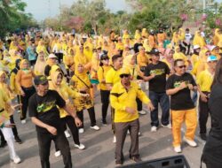 Senam Sehat HUT ke-60 Golkar Sumbawa, Haji Mo: Wujud Kebersamaan dan Persatuan    